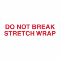 Tape Logic Pre-Printed Carton Sealing Tape  Do Not Break Stretch Wrap  2.2 Mil 3 T905P08