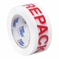 Tape Logic Pre-Printed Carton Sealing Tape  Repack  2.2 Mil 2  x 110 yds. Red/Wh T902P0718PK