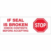 Tape Logic Pre-Printed Carton Sealing Tape  Stop If Seal Is Broken...  2.2 Mil 3 T905P016PK