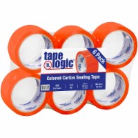 Tape Logic Carton Sealing Tape 2.2 Mil 2  x 55 yds. Orange 6/Case T90122O6PK