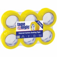Tape Logic Carton Sealing Tape 2.2 Mil 2  x 110 yds. Yellow 6/Case T90222Y6PK