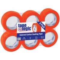 Tape Logic Carton Sealing Tape 2.2 Mil 2  x 110 yds. Orange 6/Case T90222O6PK