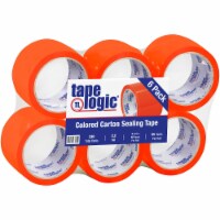 Tape Logic Carton Sealing Tape 2.2 Mil 3  x 55 yds. Orange 6/Case T90522O6PK
