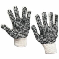 Box Partners GLV1011XL PVC Black Dot Knit Gloves - Extra Large - 12 Pairs per Case