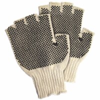 Box Partners GLV1023L Fingerless PVC Dot Knit Gloves - Large - 12 Pairs per Case