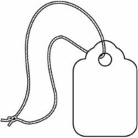 Box Partners G26005 1.09 x 1.75 in. White Merchandise Tags - Pre-Strung - Case of 1000