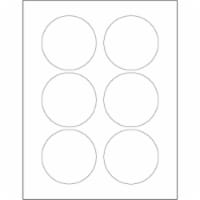 Tape Logic LL150 3 in. White Circle Laser Labels - Pack of 600