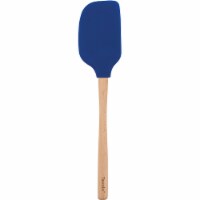Tovolo Flex-Core Wood Handled Silicone Jumbo Spatula, Stratus Blue Perspective: Main
