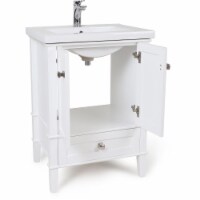 Elegant Decor VF-1026 24 in. Single Bathroom Vanity Set - Porcelain Sink, White