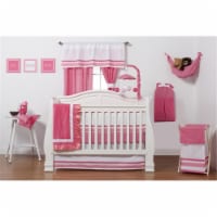 One Grace Place 10-18hp118 Simplicity Hot Pink Infant 3 Piece Crib Bedding Set