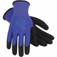 Mud H2O Women's Small Latex Coated Polyester Cobalt Blue Garden Glove SM7186B/S