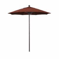 California Umbrella Venture 7.5' Bronze Market Umbrella in Terracotta