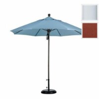 California Umbrella Venture 9' White Market Umbrella in Henna
