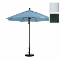 California Umbrella Venture 9' White Market Umbrella in Green