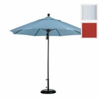 California Umbrella Venture 9' White Market Umbrella in Tuscan