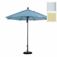 California Umbrella Venture 9' White Market Umbrella in Beige