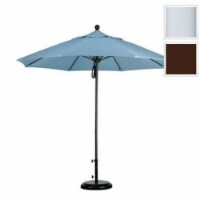 California Umbrella Venture 9' White Market Umbrella in Mocha