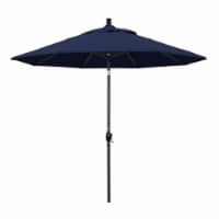 California Umbrella GSPT908302-F09 9 ft. Aluminum Market Umbrella Push Tilt - M Black-Olefin-