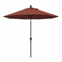 California Umbrella GSPT908302-F69 9 ft. Aluminum Market Umbrella Push Tilt - M Black-Olefin-