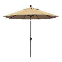 California Umbrella GSPT908302-SA22 9 ft. Aluminum Market Umbrella Push Tilt - M Black-Pacifi