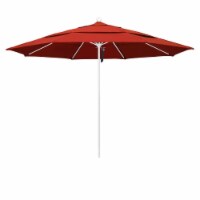 California Umbrella ALTO118170-F27-DWV 11 ft. Fiberglass Market Umbrella PO DVent MWhite-Olef