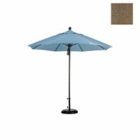 California Umbrella ALTO908117-F76 9 ft. Fiberglass Market Umbrella Pulley Open Bronze-Olefin