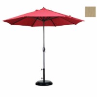 California Umbrella ATA908117-F22 9 ft. Aluminum Market Umbrella Auto Tilt Crank Lift Bronze-