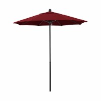 California Umbrella EFFO758-F13 7.5 ft. Complete Fiberglass Market Umbrella Pulley Open Black