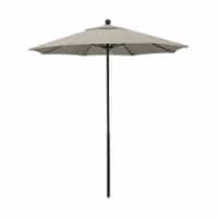 California Umbrella EFFO758-F77 7.5 ft. Complete Fiberglass Market Umbrella Pulley Open Black