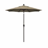 California Umbrella GSPT758117-5476 7.5 ft. Aluminum Market Umbrella Push Tilt - Bronze-Sunbr