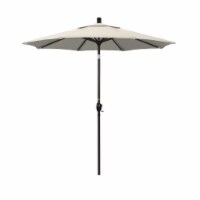 California Umbrella GSPT758117-F22 7.5 ft. Fiberglass Market Umbrella Push Tilt Bronze-Olefin
