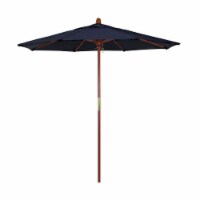 California Umbrella MARE758-F09 7.5 ft. Wood Market Umbrella Pulley Open Marenti Wood-Olefin-