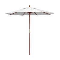 California Umbrella MARE758-SA04 7.5 ft. Wood Market Umbrella Pulley Open Marenti Wood-Pacifi