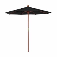 California Umbrella MARE758-SA08 7.5 ft. Wood Market Umbrella Pulley Open Marenti Wood-Pacifi