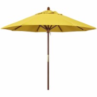California Umbrella 9' Grove Olefin Push Lift Patio Umbrella in Lemon
