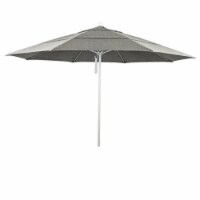 California Umbrella ALTO118170-5402-DWV 11 ft. Round Aluminum & Fiberglass, White Pole - Sunb