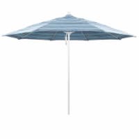 California Umbrella Venture 11' White Market Umbrella in Dolce Oasis