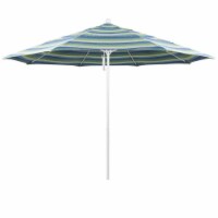 California Umbrella Venture 11' White Market Umbrella in Seaside