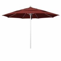 California Umbrella Venture 11' Silver Market Umbrella in Henna