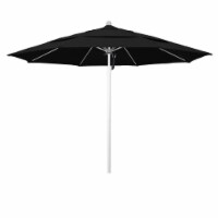 California Umbrella ALTO118002-5408-DWV Venture Silver Market Umbrella, Black - 11 ft. x 8 Ri