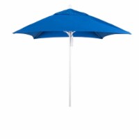 California Umbrella Venture 6' White Market Umbrella in Blue
