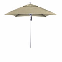 California Umbrella Venture 6' Silver Market Umbrella in Beige