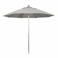 California Umbrella ALTO908002-5402 9 ft. Round Aluminum & Fiberglass Silver Pole Sunbrella G