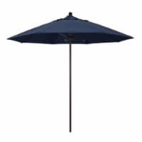 California Umbrella Venture 9' Bronze Market Umbrella in Indigo