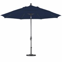 California Umbrella 11' Patio Umbrella in Navy Blue