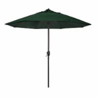 California Umbrella 9' Casa Sunbrella Tilt Crank Lift Patio Umbrella in Forest
