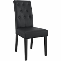 Confer Dining Vinyl Side Chair - Black