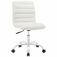 Ripple Armless Mid Back Vinyl Office Chair-EEI-1532 white