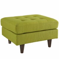Empress Upholstered Fabric Ottoman - Wheatgrass