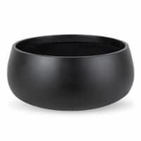 8"H x 17"W x 17"L, Marine Grade Black Fiberglass Planter